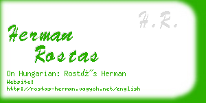 herman rostas business card